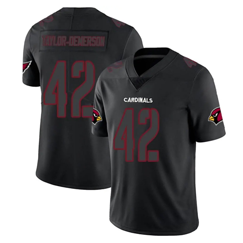 A.Cardinals #42 Dadrion Taylor-Demerson Player Black Impact Limited Home Game Jdoa Stitched Jerseys