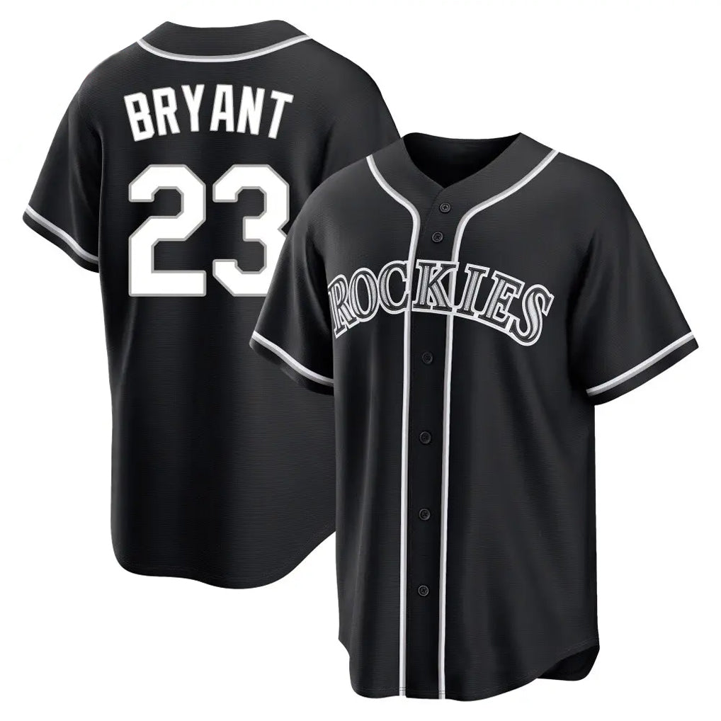 C.Rockies #23 Kris Bryant Player Black Fashion Out Home Game Jdoa Stitched Jerseys