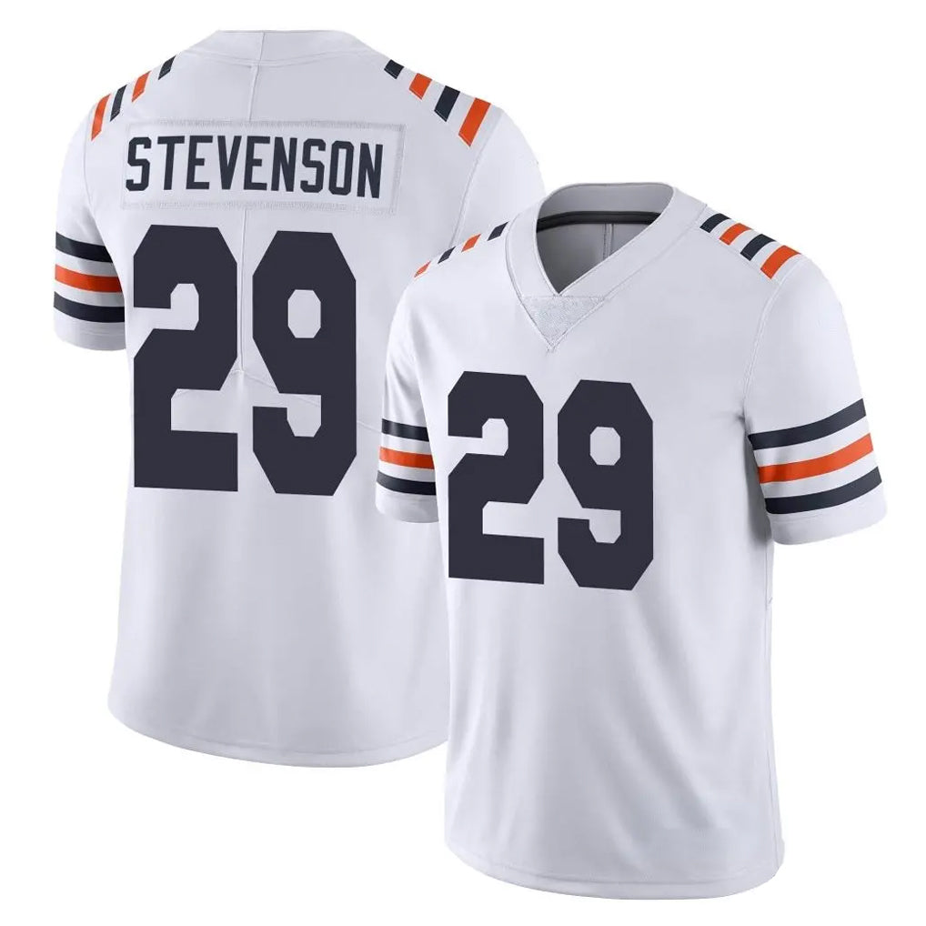 C.Bears #29 Tyrique Stevenson Player White Classic Vapor Limited Home Game Jdoa Stitched Jerseys