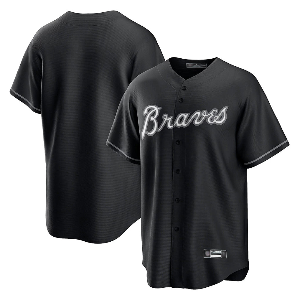 A.Braves ## Braves Blank Player Black Home Game Jdoa Stitched Jerseys