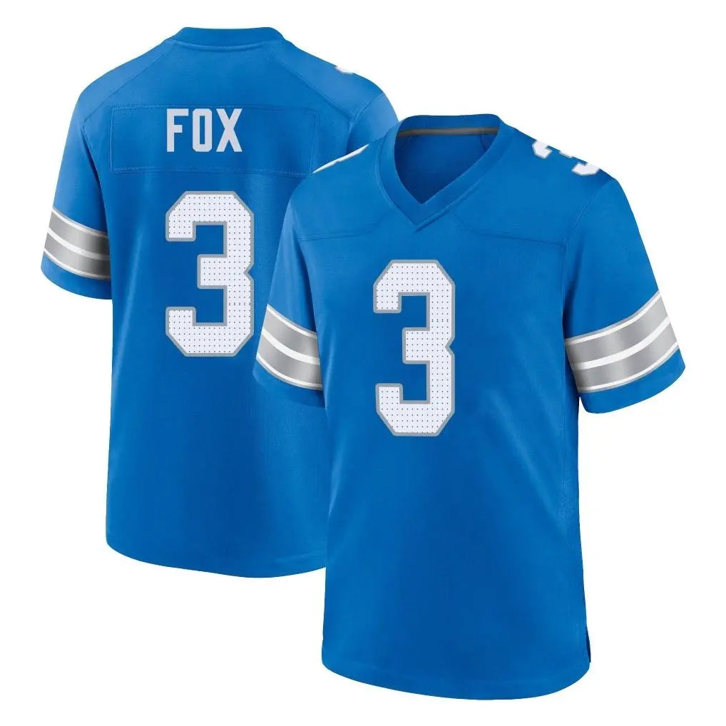 D.Lions #3 Jack Fox Player Blue Alternate Home Game Jdoa Stitched Jerseys