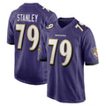 B.Ravens #79 Ronnie Stanley Player Purple Game Home Jdoa Stitched Jerseys