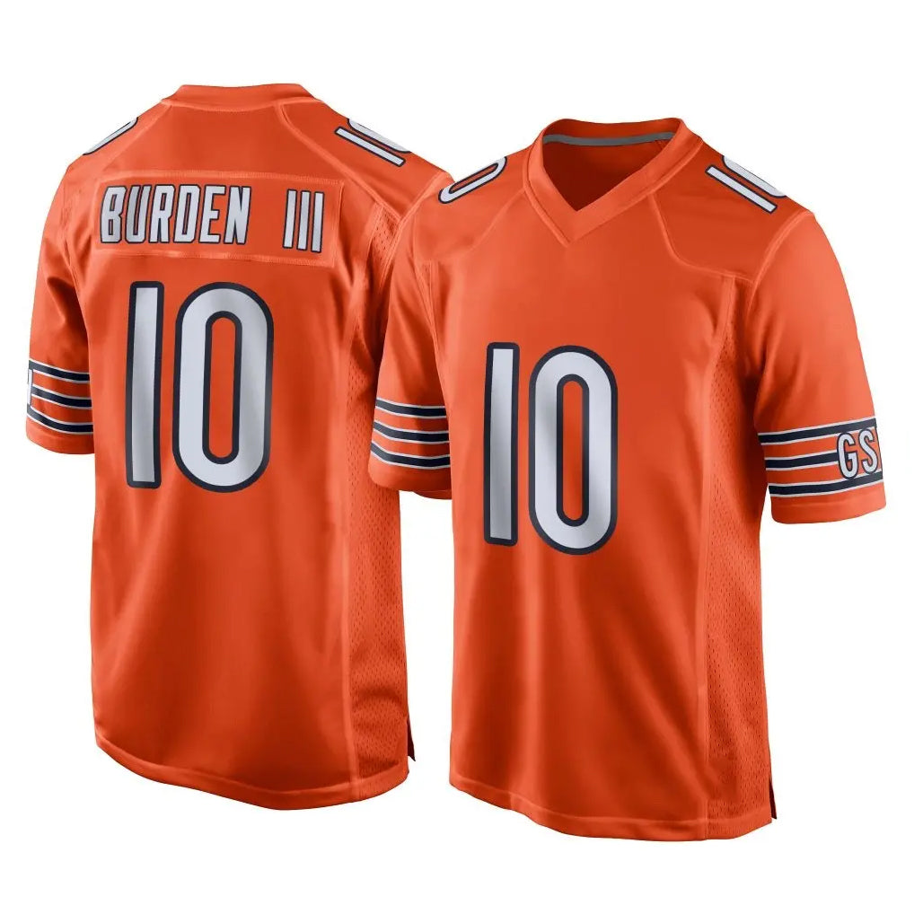 C.Bears #10 Luther Burden III Player Orange Home Game Jdoa Stitched Jerseys