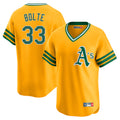 Athletics #33 Henry Bolte Player Gold Cooperstown Collection T-shirt Game Jdoa Stitched Jerseys