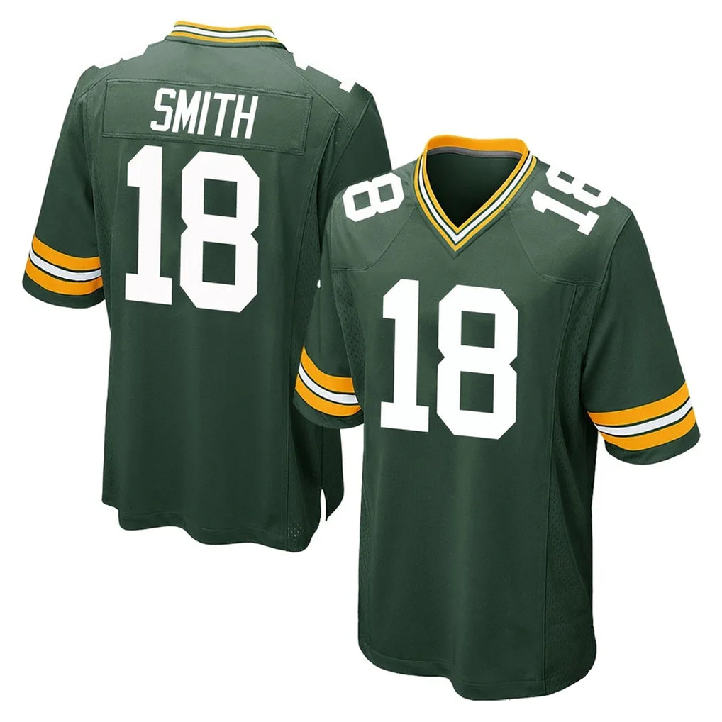 GB.Packers #18 Jonnu Smith Player Green Home Game Jdoa Stitched Jerseys