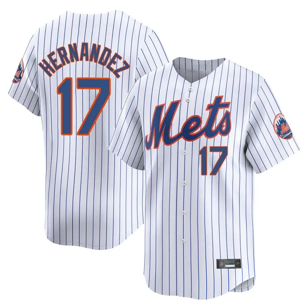 NY.Mets #17 Keith Hernandez Player White Home Replica Jdoa Stitched Jerseys
