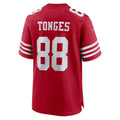 Jdoa SF.49ers #88 Jake Tonges Scarlet Team Game Jersey