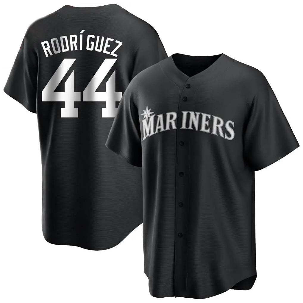 S.Mariners #44 Julio Rodr¨ªguez Player Black Home Limited Jdoa Stitched Jerseys