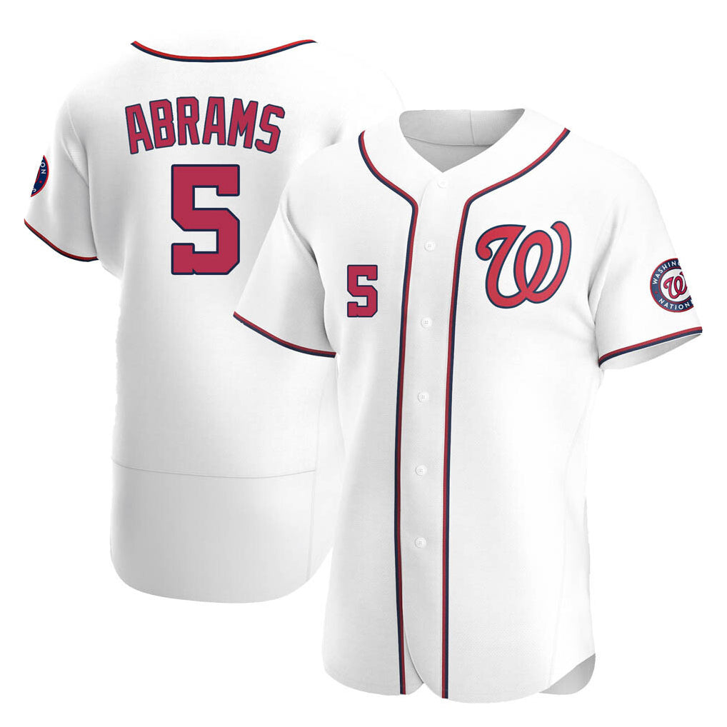 W.Nationals #5 CJ Abrams Player White Alternate Elite Jdoa Stitched Jerseys