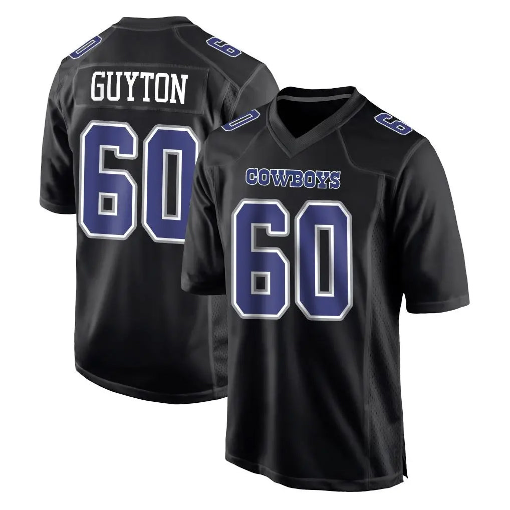 D.Cowboys #60 Tyler Guyton Player Carbon Black Fashion Home Game Jdoa Stitched Jerseys