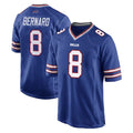 B.Bills #8 Terrel Bernard Player Royal Home Game Jdoa Stitched Jerseys