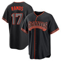 SF.Giants #17 Heliot Ramos Player Black Alternate Limited Jdoa Stitched Jerseys