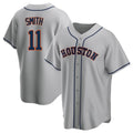 H.Astros #11 Cam Smith Player Gray Home Game Jdoa Stitched Jerseys