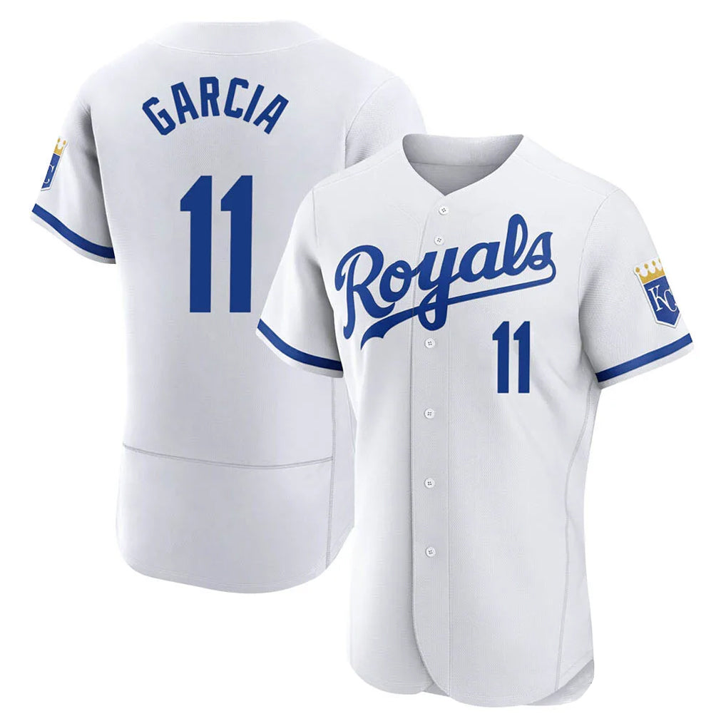 KC.Royals #11 Maikel Garcia Player White Limited Elite Home Game Jdoa Stitched Jerseys