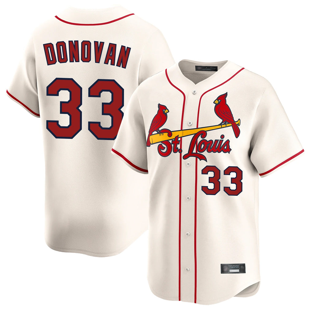 St. Louis Cardinals #33 Brendan Donovan Player Cream Home Limited Jdoa Stitched Jerseys