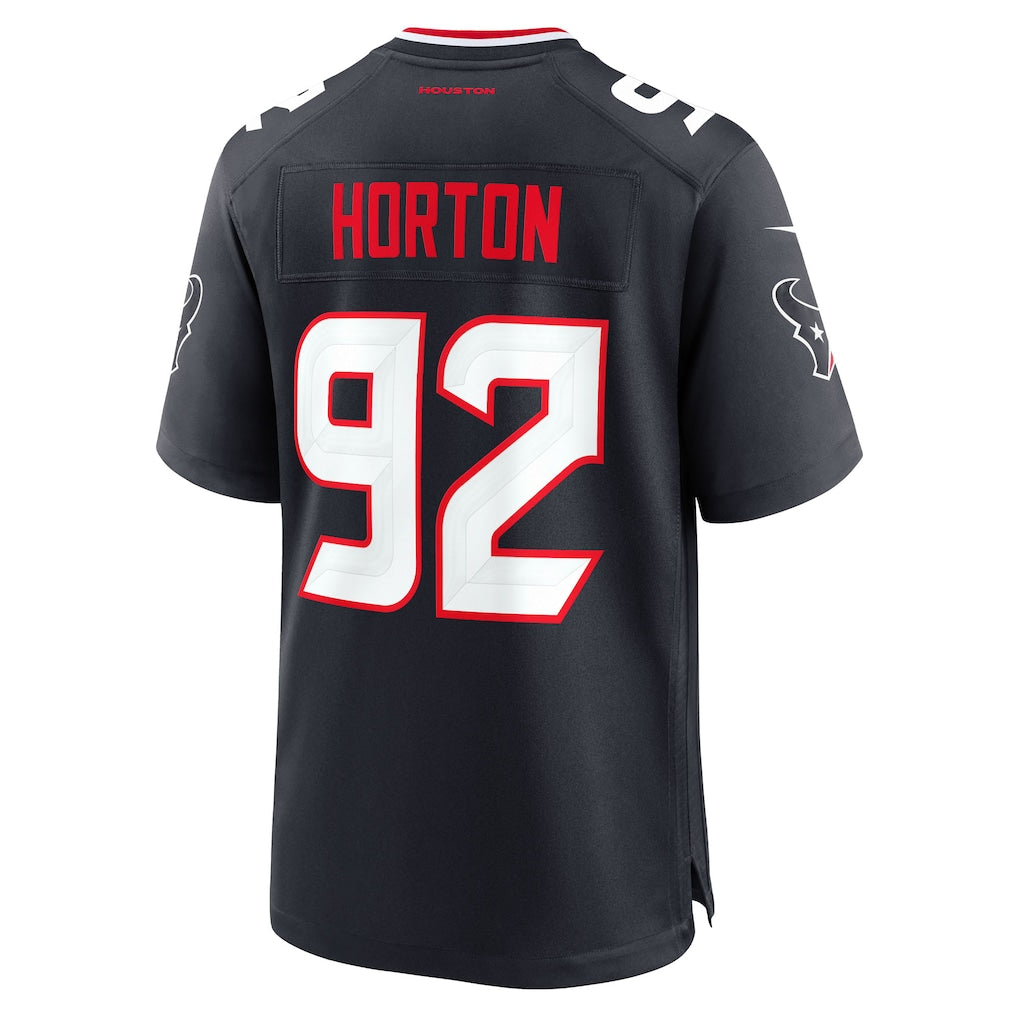 Jdoa H.Texans #92 Dylan Horton Navy Team Game Jersey