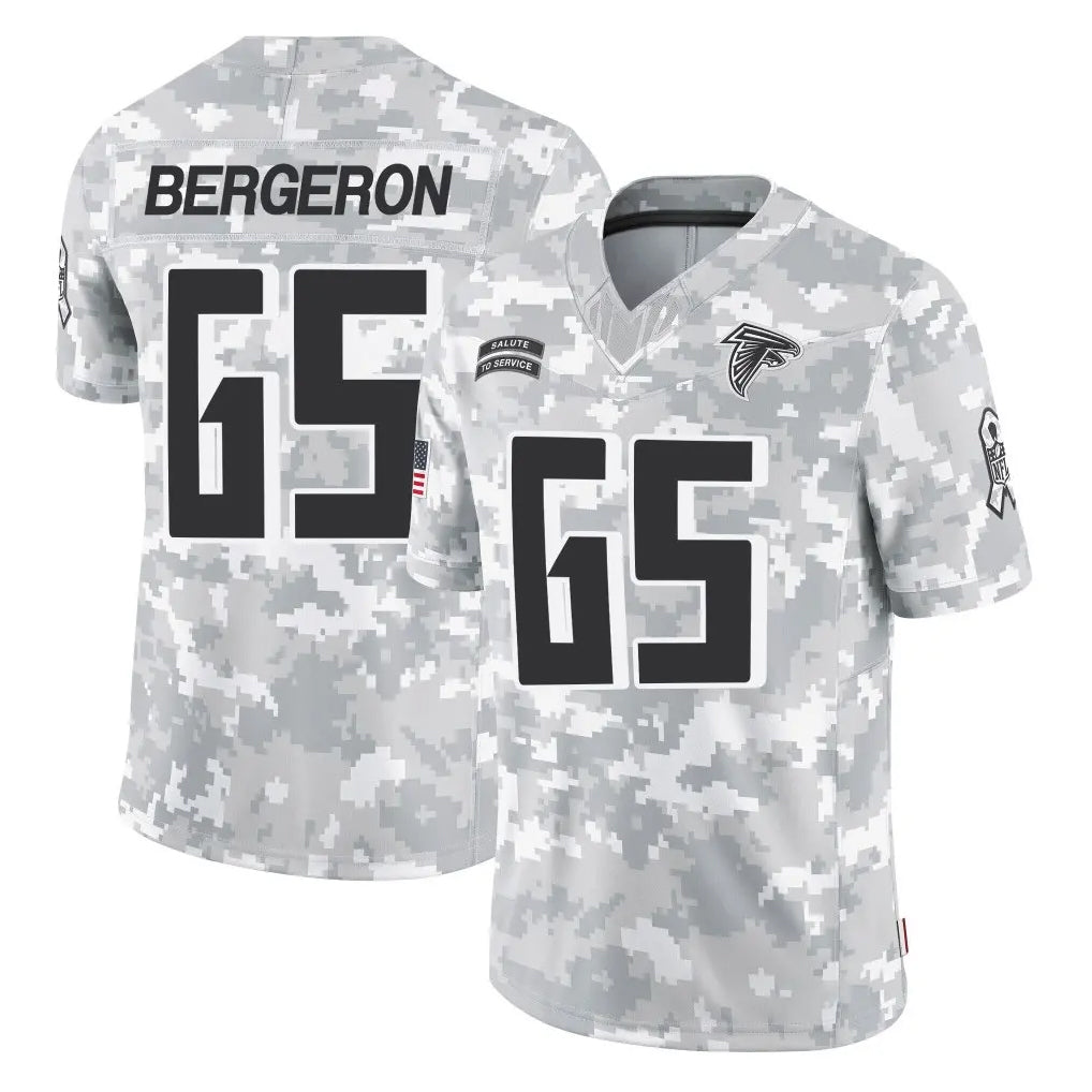A.Falcons #65 Matthew Bergeron Player Camo Salute to Service Limited Jdoa Stitched Jerseys