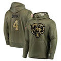C.Bears #4 D'Andre Swift Player Olive Salute to Service Pullover Hoodies Home Game Jdoa Stitched Jerseys