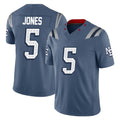 NE.Patriots #5 Dre'Mont Jones Player Blue Limited Rivalries Collection Home Game Jdoa Stitched Jerseys