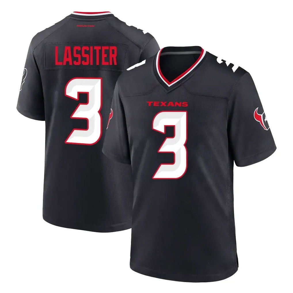 H.Texans #3 Kamari Lassiter Player Navy Team Home Game Jdoa Stitched Jerseys