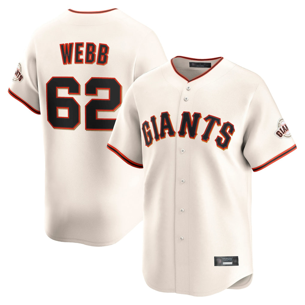 SF.Giants #62 Logan Webb Player Cream Home Limited Jdoa Stitched Jerseys