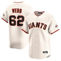 SF.Giants #62 Logan Webb Player Cream Home Limited Jdoa Stitched Jerseys
