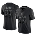 C.Browns #55 Spencer Fano Player Black Reflective Home Game Jdoa Stitched Jerseys
