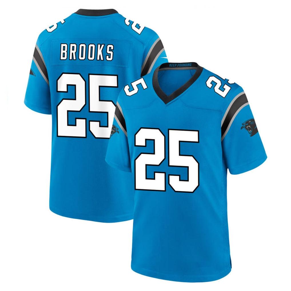 C.Panthers #25 Jonathon Brooks Player Blue Home Game Jdoa Stitched Jerseys