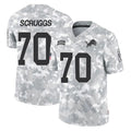 D.Lions #70 Juice Scruggs Player Arctic Camo Salute To Service Limited Jdoa Stitched Jerseys