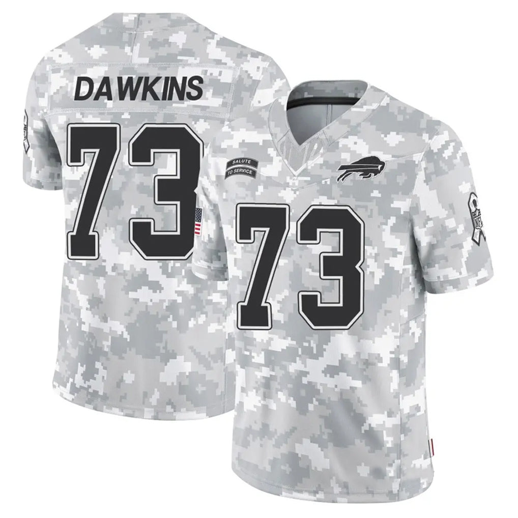 B.Bills #73 Dion Dawkins Player Arctic Camo Salute to Service Limited Jdoa Stitched Jerseys