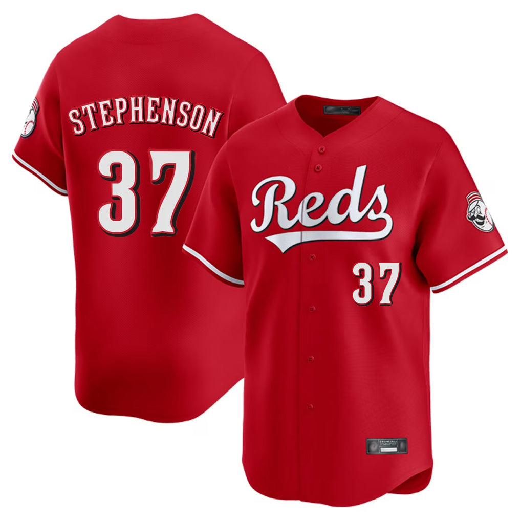 C.Reds #37 Tyler Stephenson Player Red Home Limited Jdoa Stitched Jerseys
