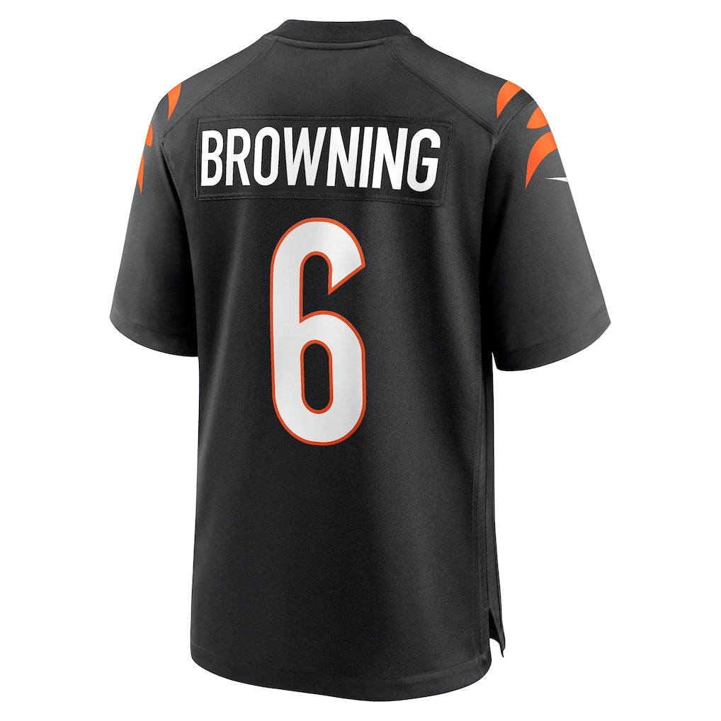 Jdoa C.Bengals #6 Jake Browning Black Retired Player Jersey