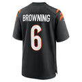 Jdoa C.Bengals #6 Jake Browning Black Retired Player Jersey