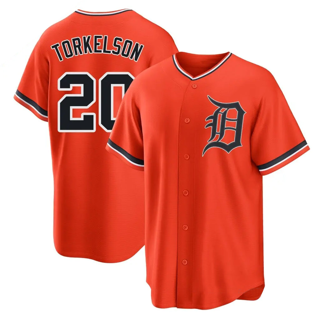 D.Tigers #20 Spencer Torkelson Player Orange Home Game Jdoa Stitched Jerseys