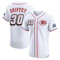 C.Reds #30 Ken Griffey Player White Speedway Classic Limited Elite Home Jdoa Stitched Jerseys