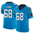 C.Panthers #68 Damien Lewis Player Blue Vapor F.U.S.E. Limited Home Game Jdoa Stitched Jerseys