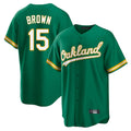 Athletics #15 Seth Brown Player Kelly Green Home Game Jdoa Stitched Jerseys