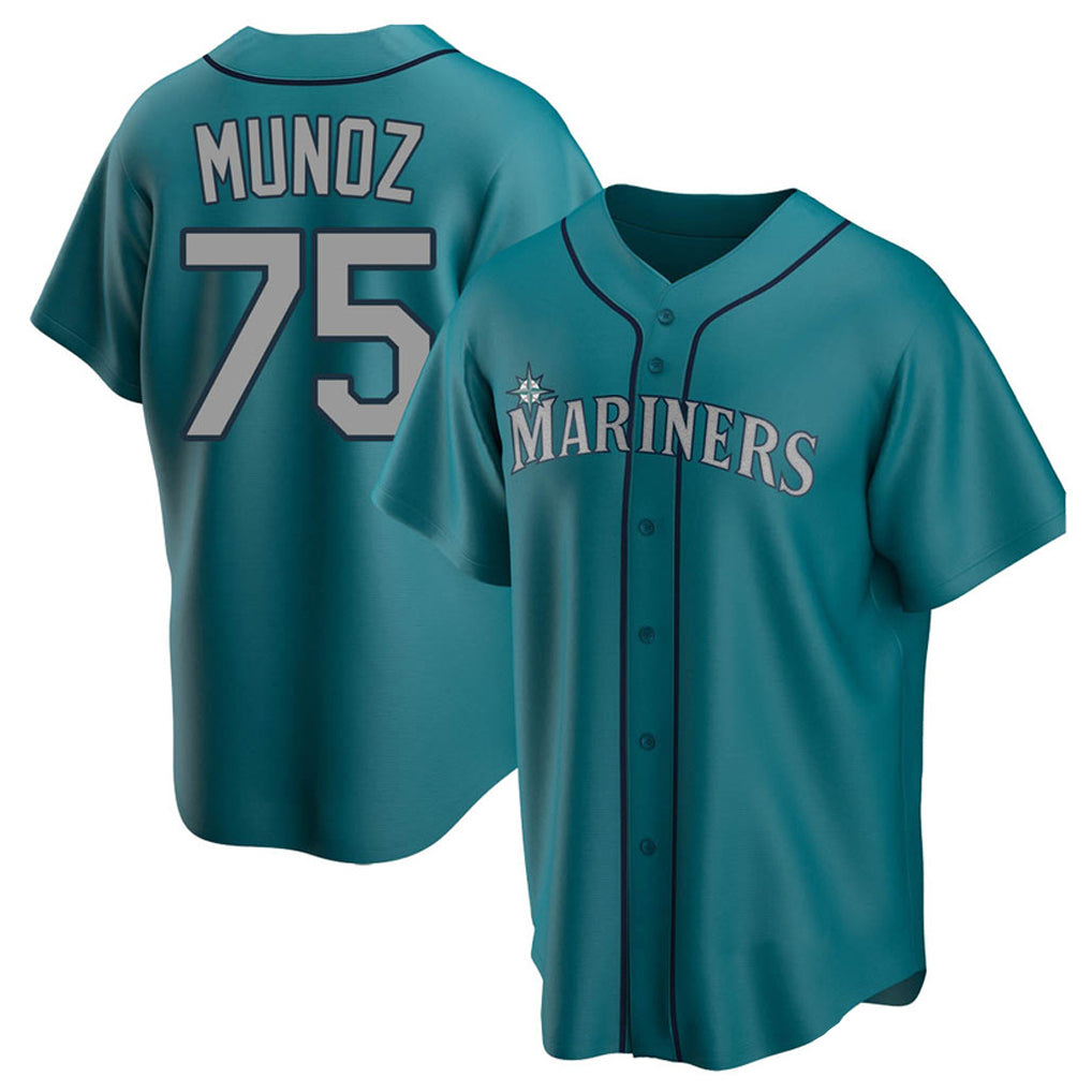 S.Mariners #75 Andres Munoz Player Teal Home Game Jdoa Stitched Jerseys