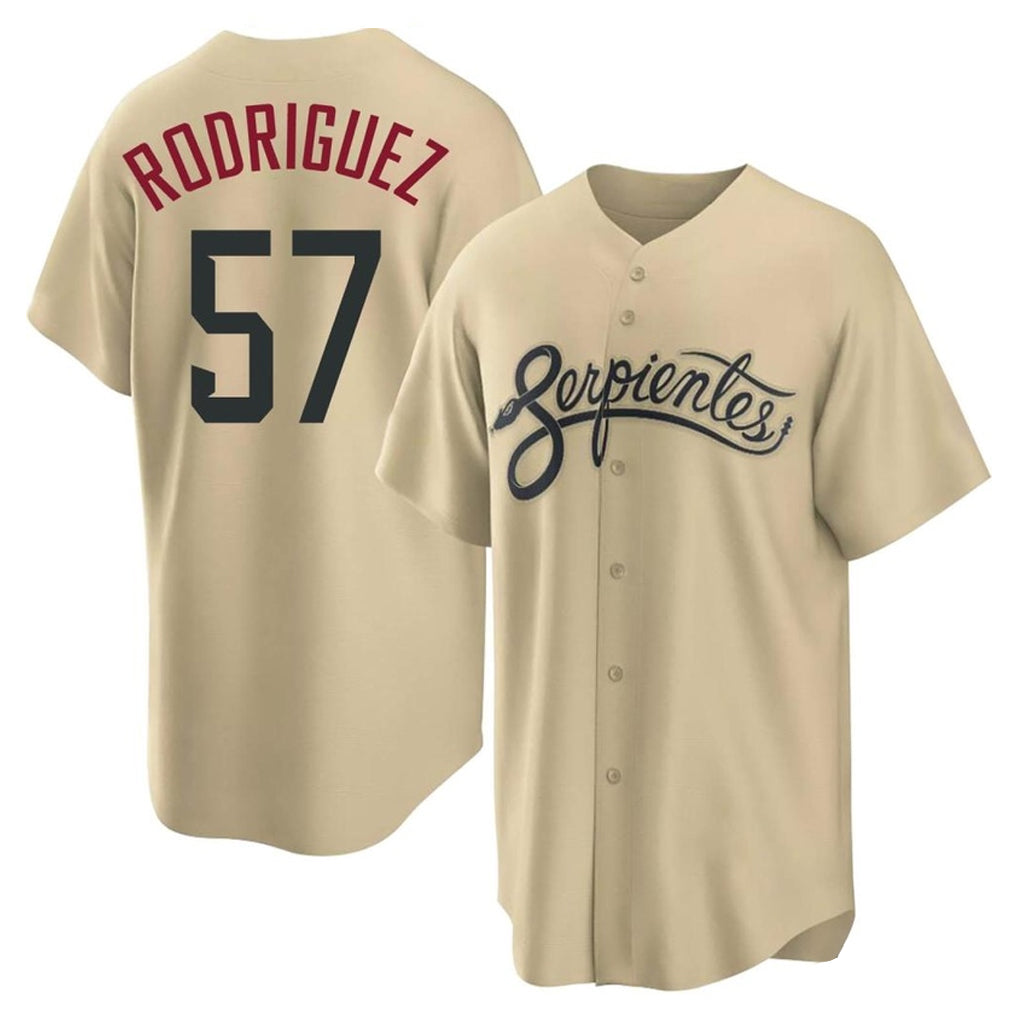 A.Diamondbacks #57 Eduardo Rodriguez Player Tan City Connect Home Game Jdoa Stitched Jerseys