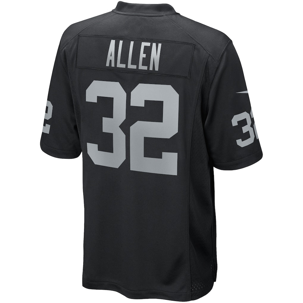 Jdoa LV.Raiders #32 Marcus Allen Black Game Retired Player Jersey