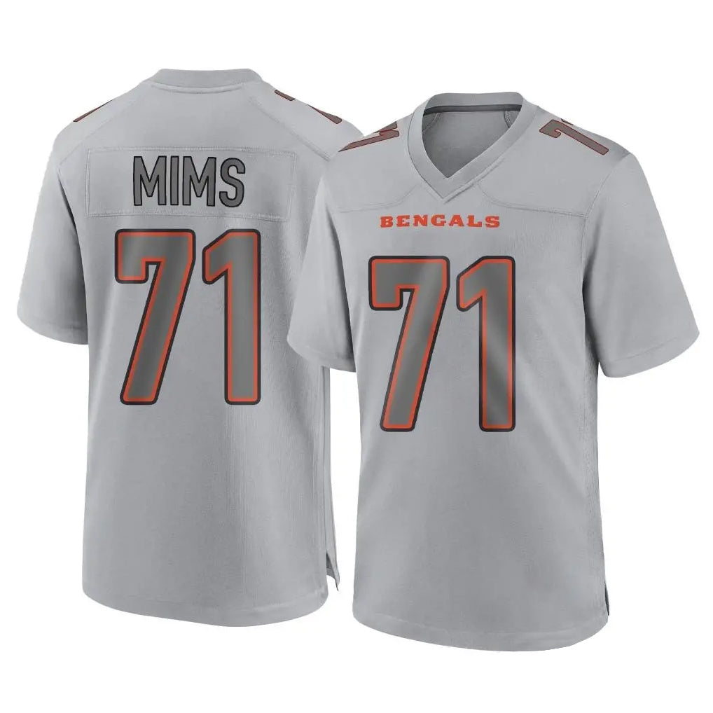 C.Bengals #71 Amarius Mims Player Gray Atmosphere Fashion Game Jdoa Stitched Jerseys