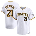 P.Pirates #21 Roberto Clemente Player White Home Limited Jdoa Stitched Jerseys