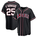 LA.Angels #25 Travis d'Arnaud Player Black Fashion Out Home Game Jdoa Stitched Jerseys