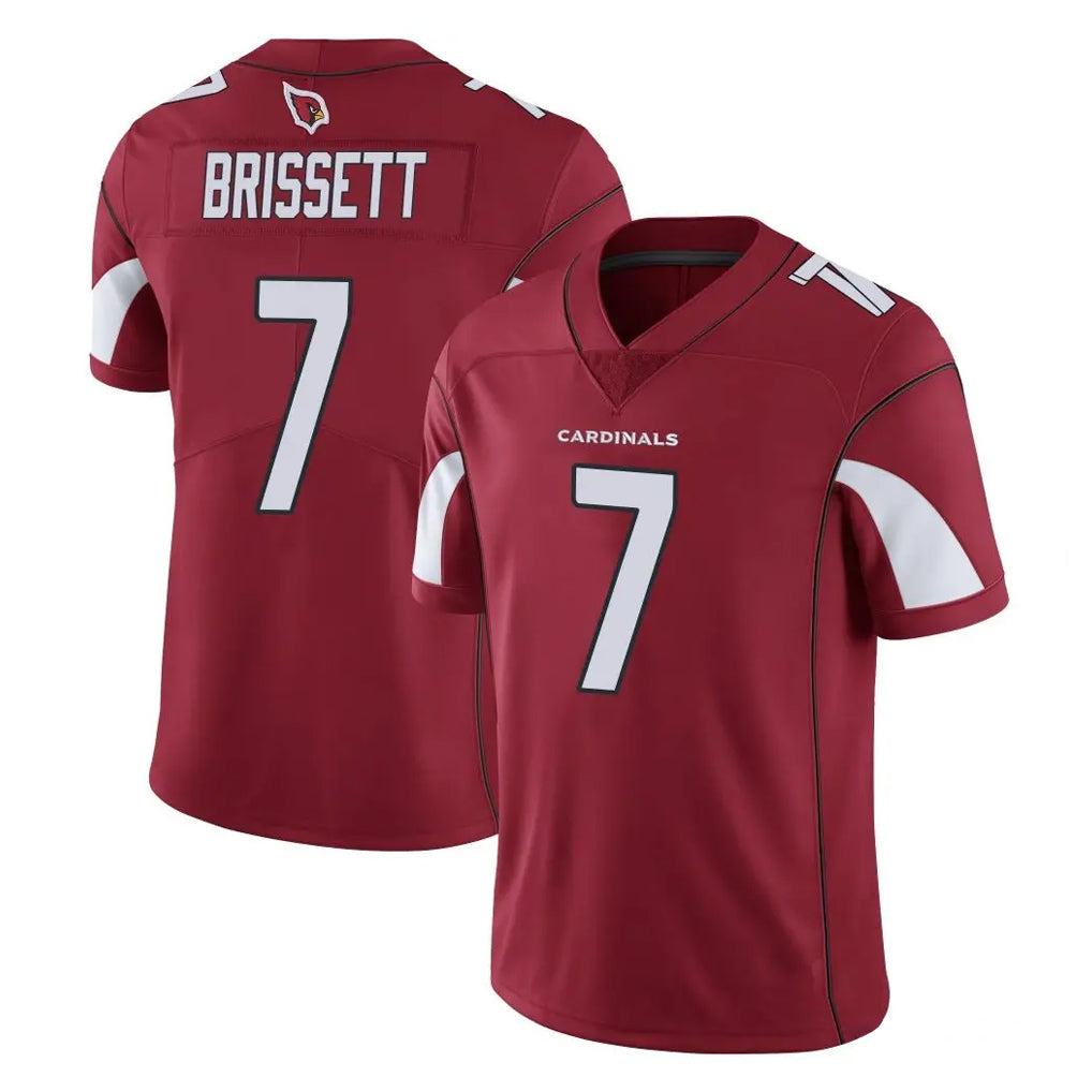 A.Cardinals #7 Jacoby Brissett Player Cardinal Vapor Limited Home Game  Jdoa Stitched Jerseys