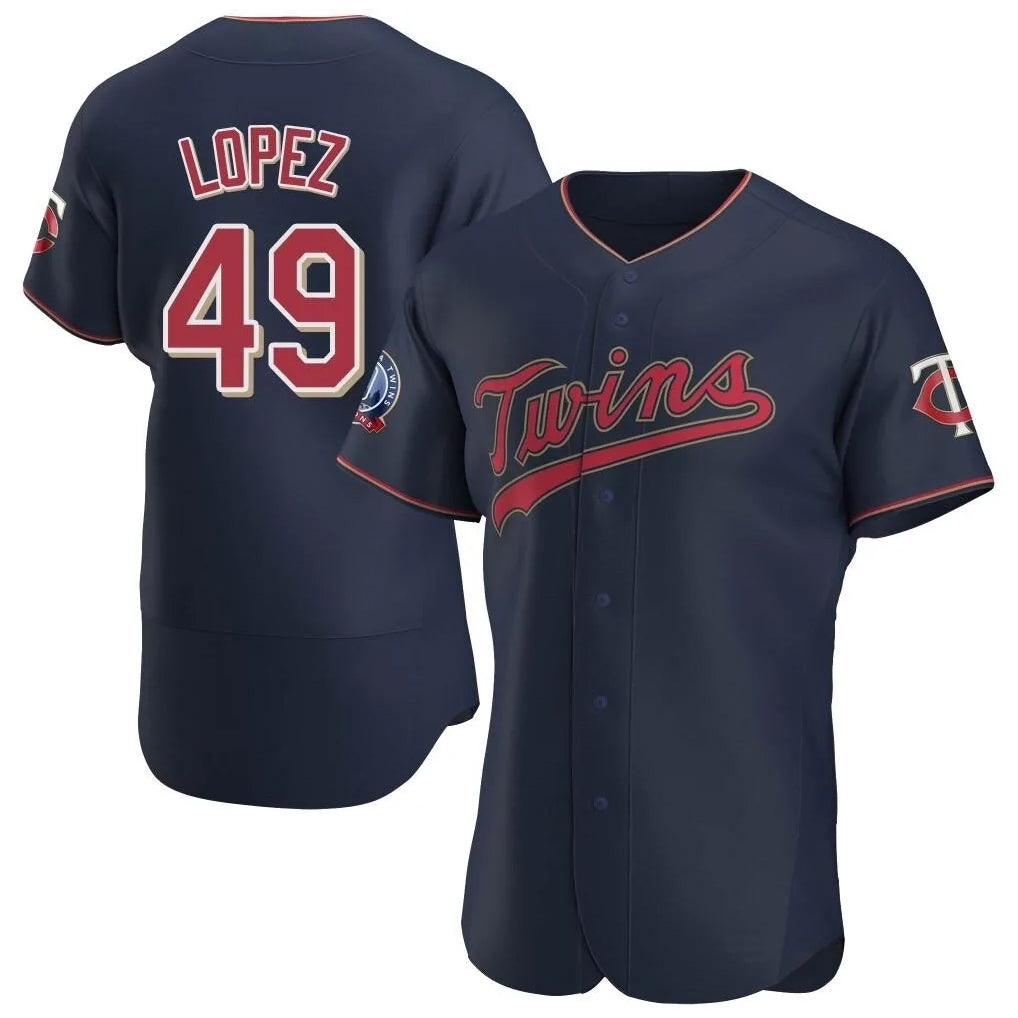 M.Twins #49 Pablo Lopez Player Navy 60th Home Limited Elite Jdoa Stitched Jerseys