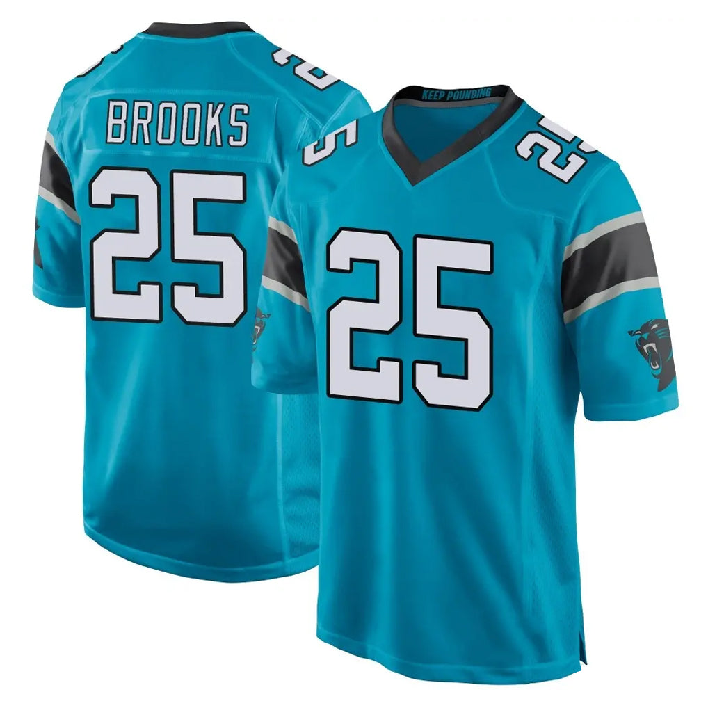 C.Panthers #25 Jonathon Brooks Player Blue Game Jdoa Stitched Jerseys