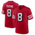 Jdoa #8 Steve Young Player SF.49ers Scarlet Alternate Game Stitched Jerseys