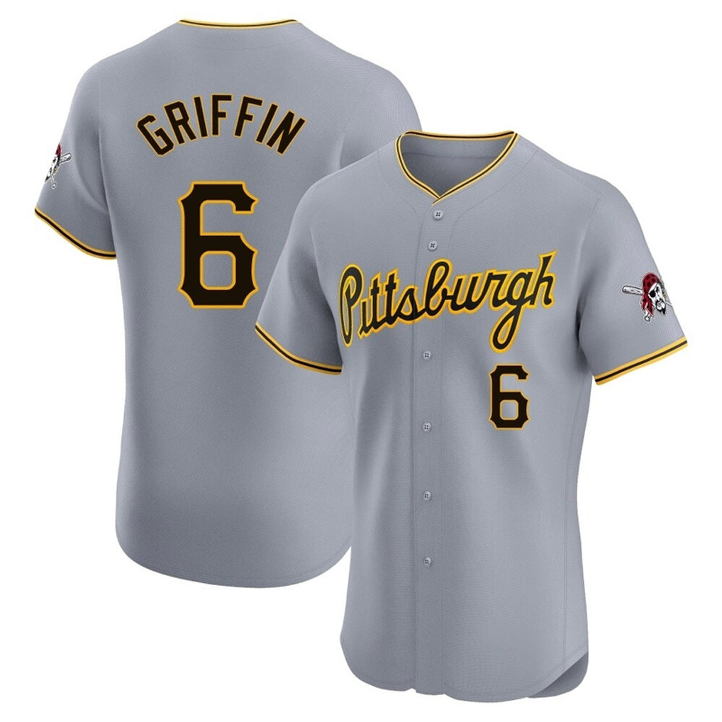 P.Pirates #6 Konnor Griffin Player Gray Road Home Limited Elite Jdoa Stitched Jerseys