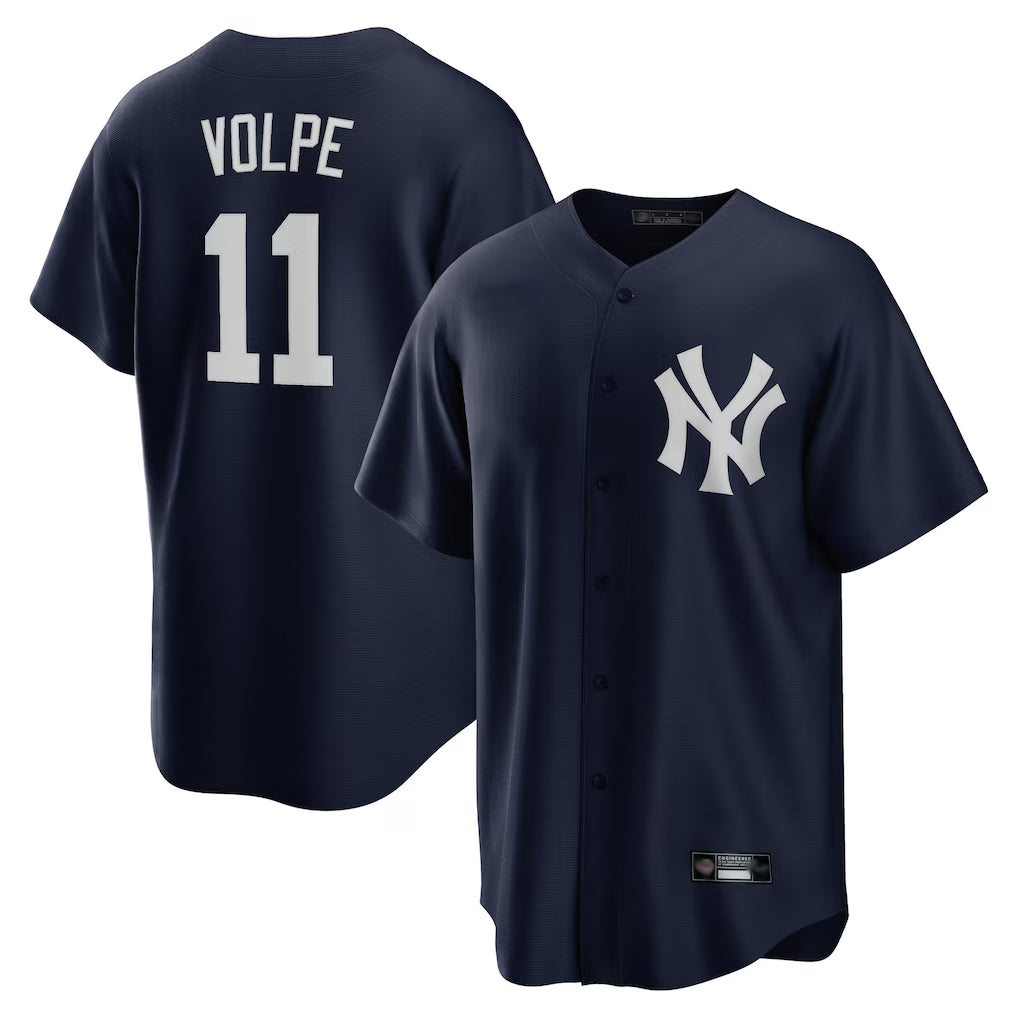 NY.Yankees #11 Anthony Volpe Player Navy Game Jdoa Stitched Jerseys