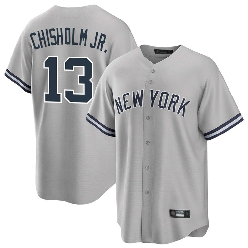 NY.Yankees #13 Jazz Chisholm Jr Player Gray Road Game Jdoa Stitched Jerseys